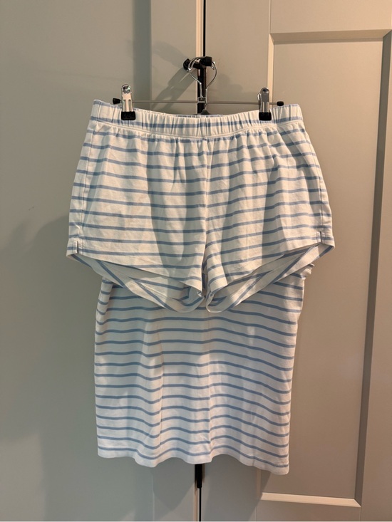 LAKE Other - Lake Pajamas Striped Blue and White Cotton Shorts and Tank Set